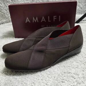 AMALFI BY RANGONI(Italy Import) 100%Suede Stretch Loafer-Sz. 7-Choco.Brwn-NO BOX